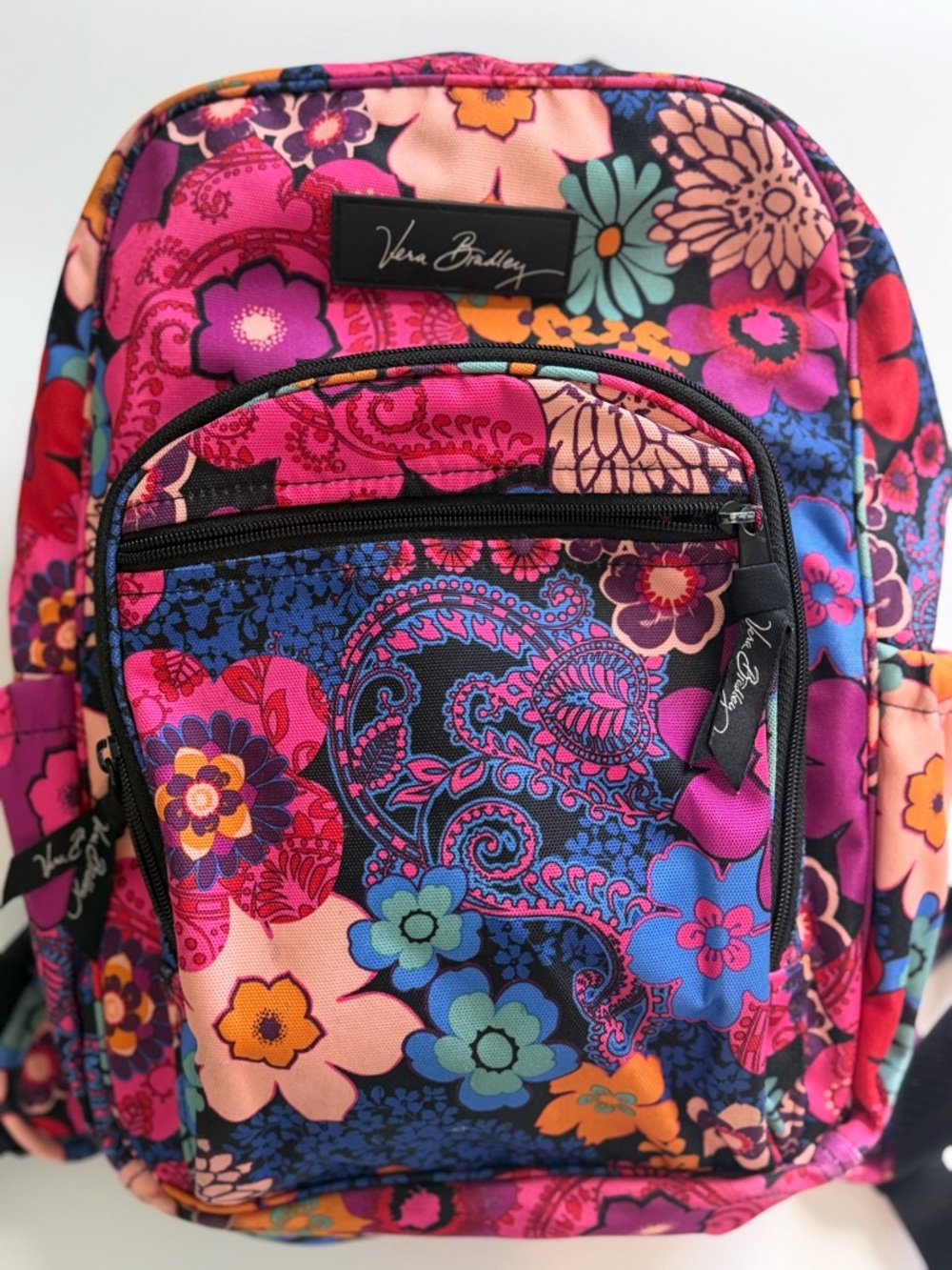 Vera Bradley Vibrant Pink & Blue Mini Backpack